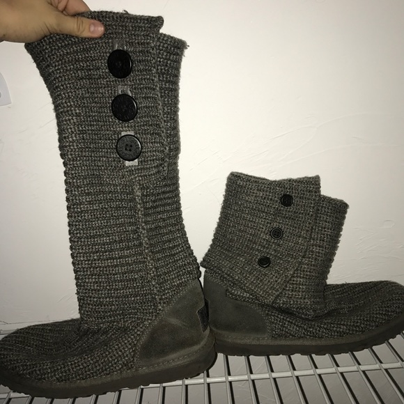 knitted ugg style boots